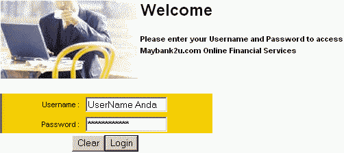 Maybank2u login www Secure2u